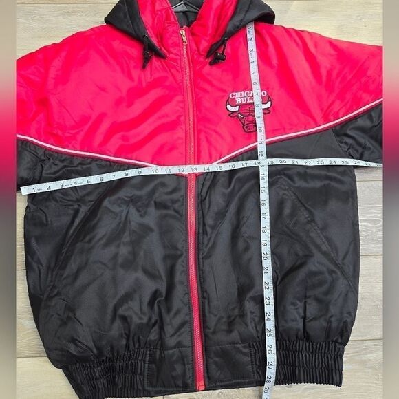 Nwt Chicago Bulls winter jacket Fans Gear NBA licensed mens med red black Jordan - Picture 7 of 16